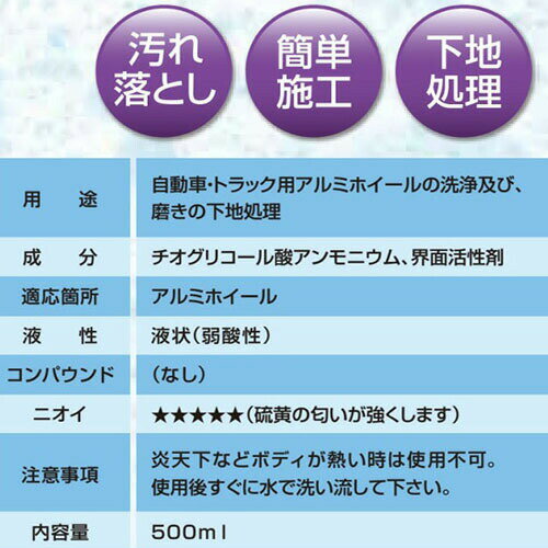 ☆スタッフ愛用☆【クリスタルホイールクリーナー　500ml】