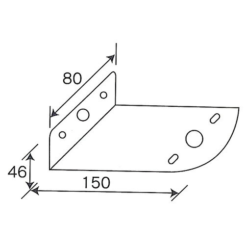 サイドマーカーランプの取付用ブラケット◎【IKKマーカーステー（L-117/ステンレス）】
