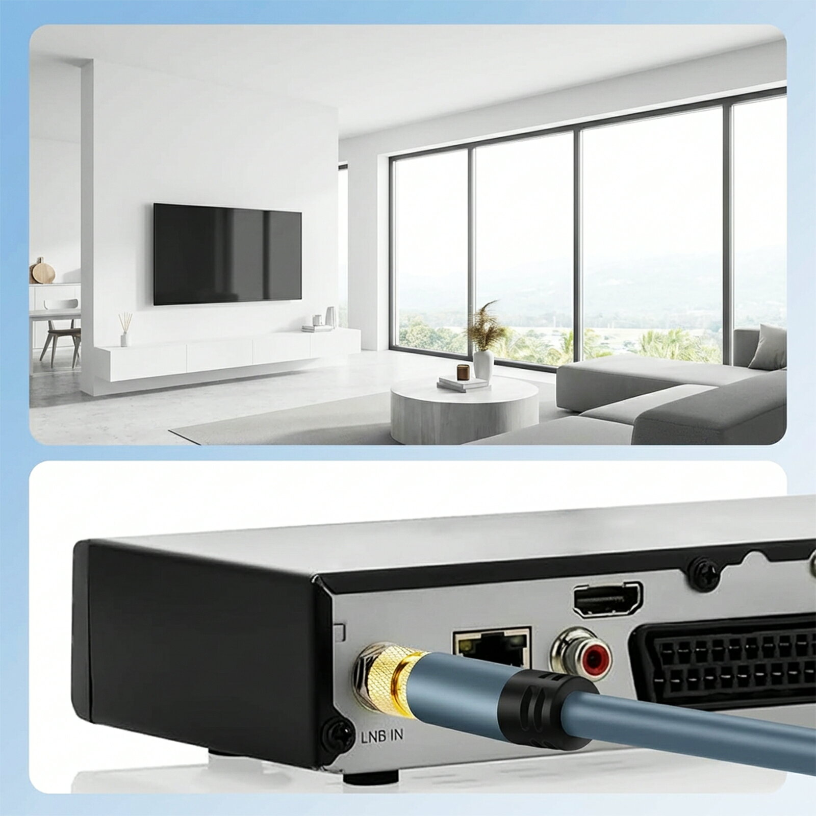 ターンオーバーセラピーのテレビアンテナケーブル 10M、両端F型L字ネジ式-ストレートネジ式、HDTV・CATV・DVB-T2/C/S、ケーブルモデム・ラジオ・衛星受信機用同軸ケーブル ZCK 2026CK-TOJPZCK｜アングル3