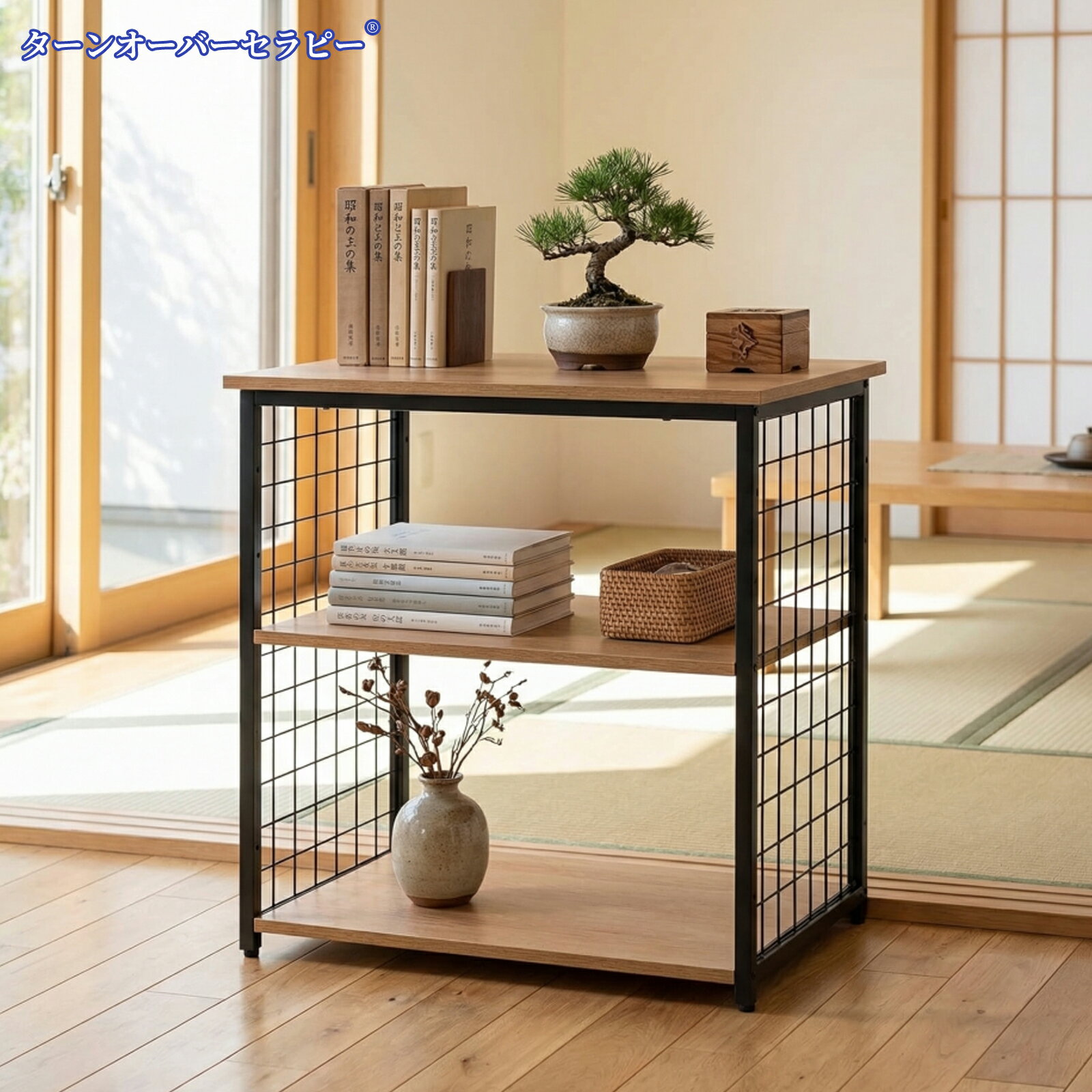 樂天商城 - プリンター台 卓上 2段 木製天板 幅70cm 奥行45cm 高さ62.5cm 机上 床置き 総耐荷重50kg 背面補強パイプ付き 大型プリンター 複合機 設置可能 横揺れ防止 机上スペース有効活用 パソコン台 ラック