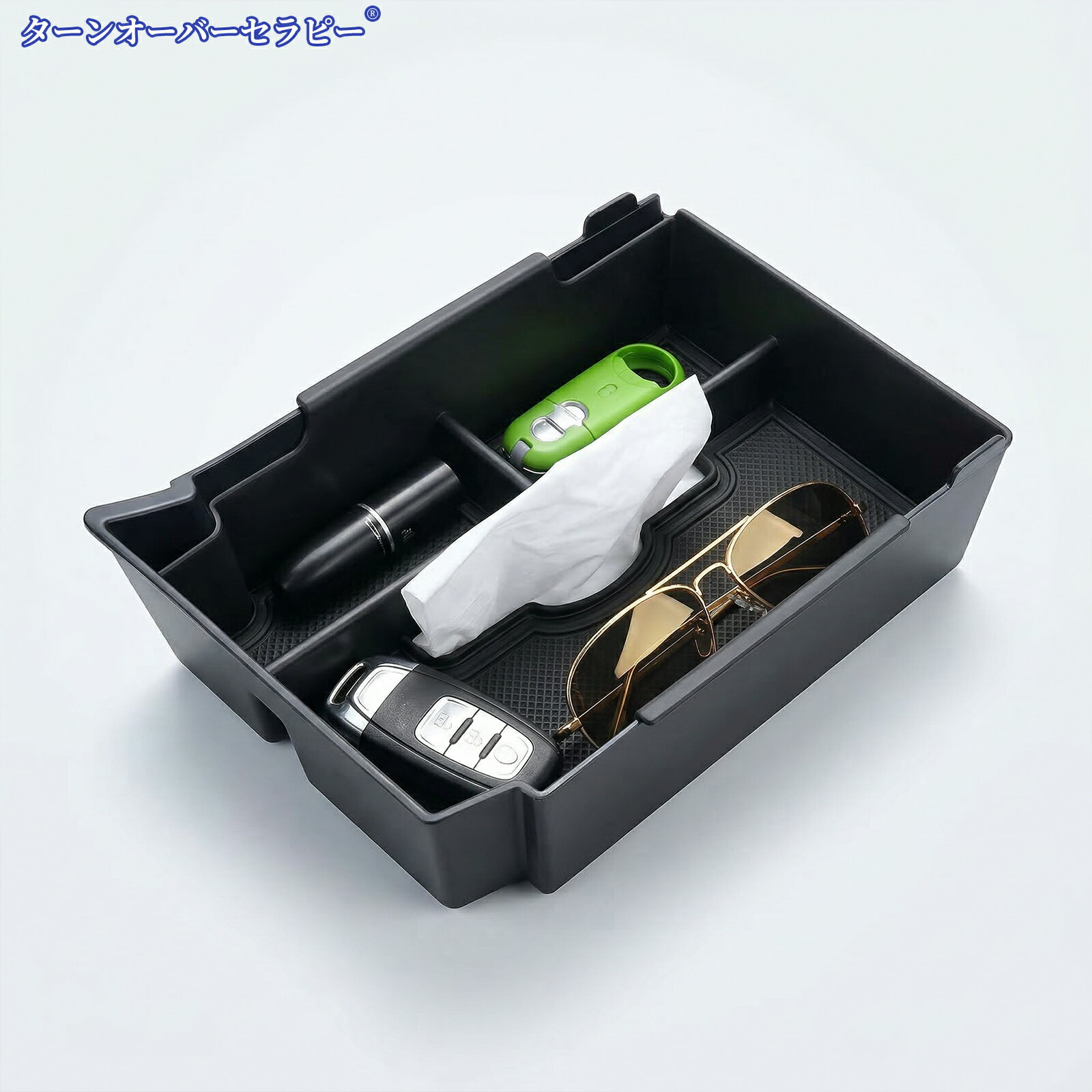 樂天商城 - スバル クロストレック GU系 GUD/GUE型 コンソールボックス ティッシュペーパー用穴加工 センター収納トレイ ABS材 車種専用 ラバーマット付属 滑り止め機能 耐摩耗性 防汚効果 取付容易 小物収納 カー用品