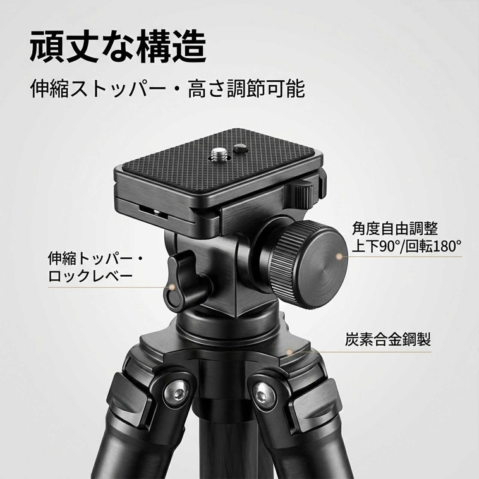 プロジェクター用スタンド アップデートモデル 四脚タイプ 高さ65cm～130cm 3段調...