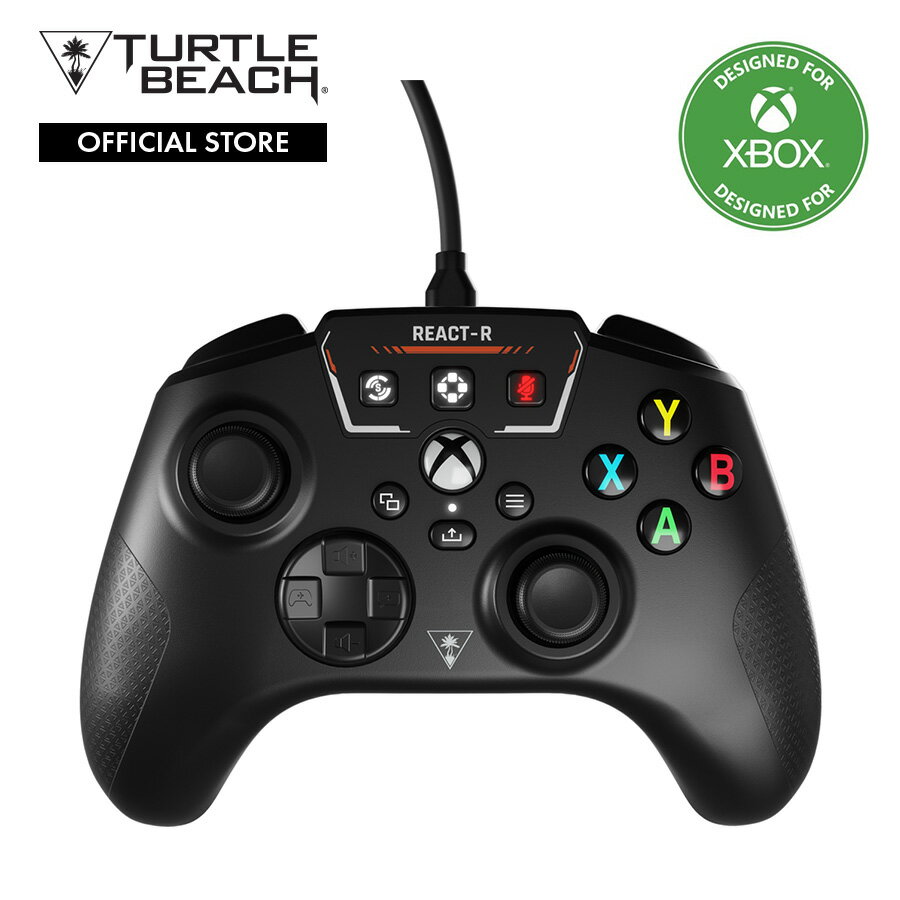TURTLE BEACH REACTタートルビーチ REACT-R ゲーミング コントローラー ブラック Xboxのオフィシャルライセンス Xbox Series X|S、Xbox One