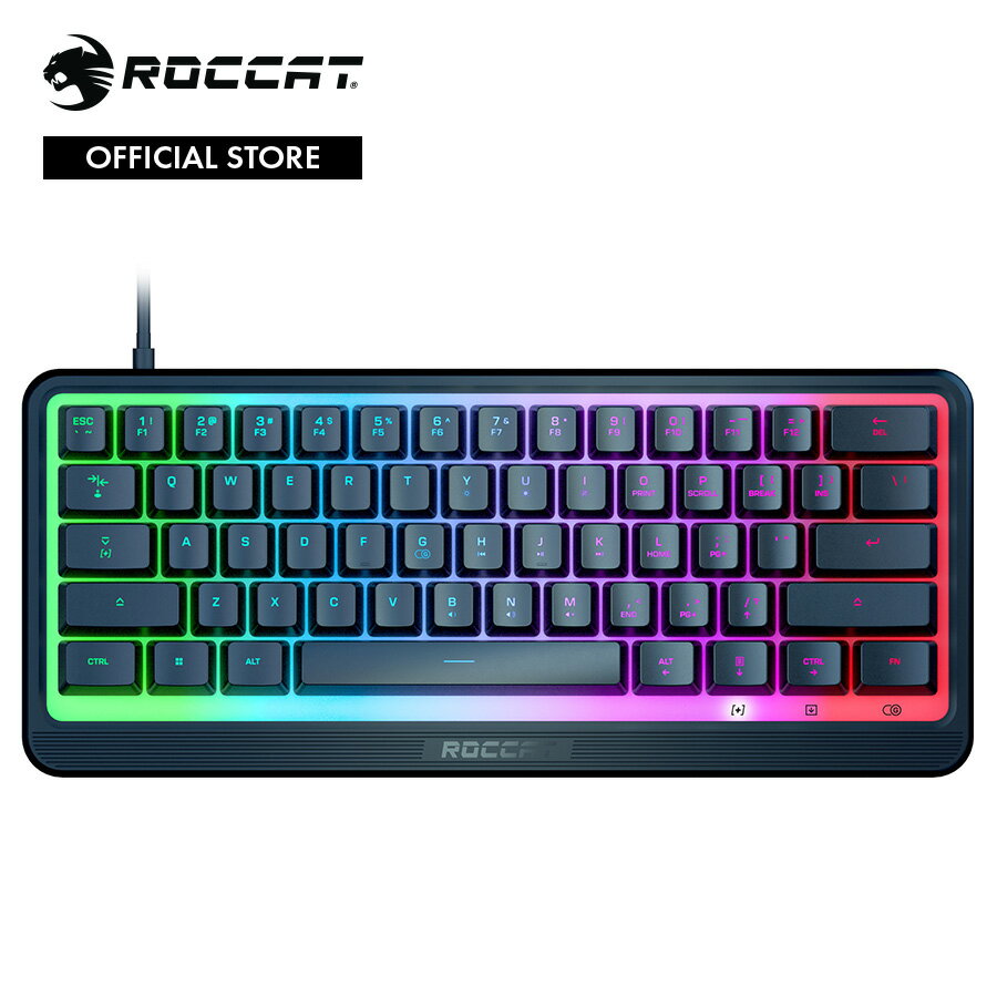 ROCCAT ロキャット Magma Mini 英語配列 US ゲーミング キーボード 60 サイズ 防水機能付き ROC-27-042