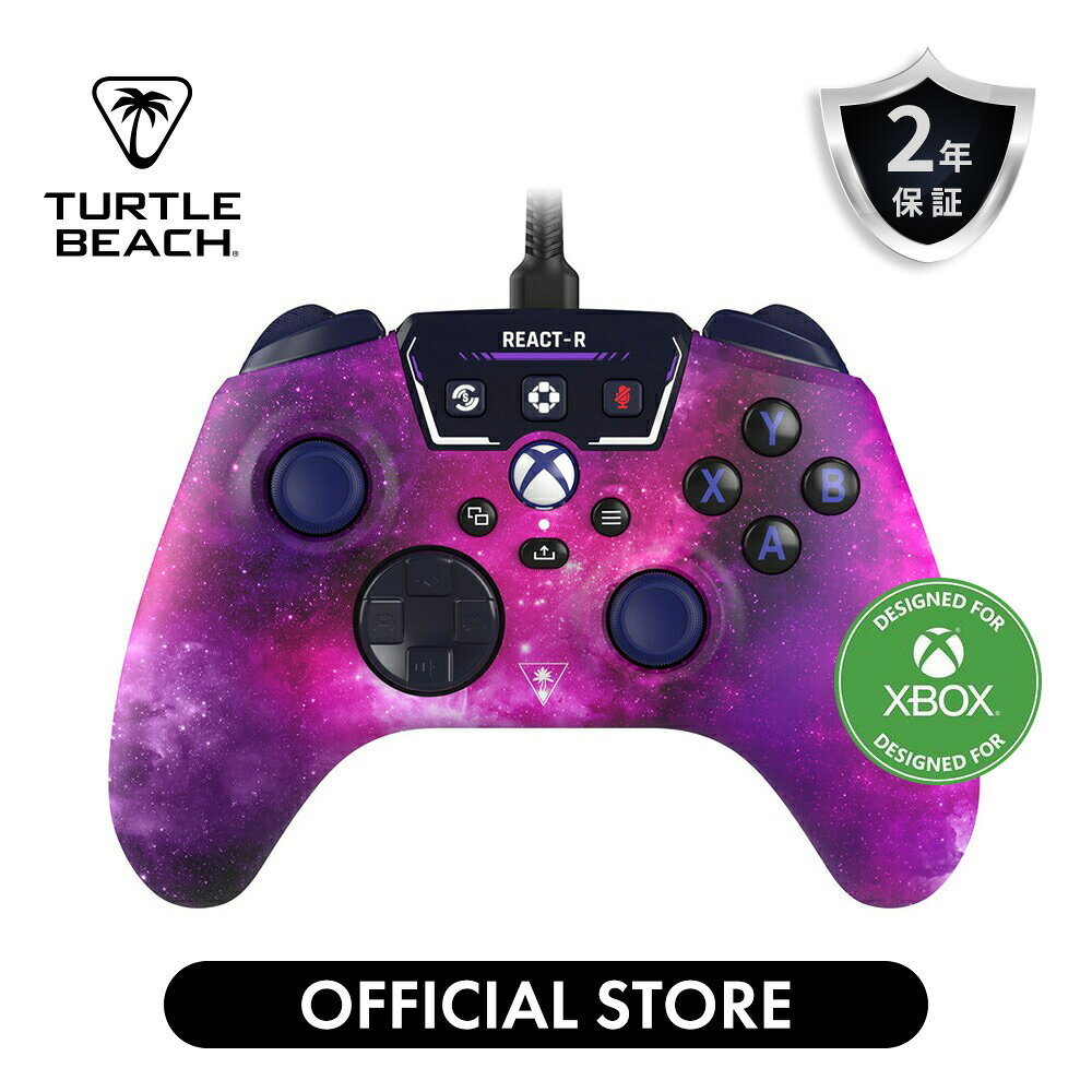 TURTLE BEACH REACTタートルビーチ REACT-R ゲーミング コントローラー ネビュラ Xboxのオフィシャルライセンス Xbox Series X|S、Xbox One