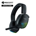 20%OFF!【外箱にキズあり アウトレット】ROCCAT ロキャット Syn Pro Air ワイヤレス 3D Audio RGB ゲーミングヘッドセット 無線 ドイツデザイン PC PS5 Switch 国内正規品 ROC-14-150-01 ブラック