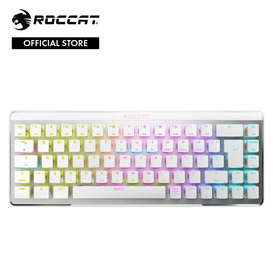 ROCCAT Vulcan II Mini Air ホワイト 日本語配列（ISO）赤軸スイッチ ワイヤレス ゲーミングキーボード ロキャット R…