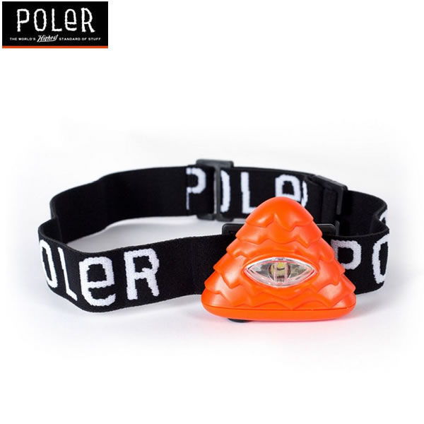 正規品 無料ラッピング可 Poler Outdoor Stuff (ポーラーアウトドアスタッフ) / ヘッドランプ / CYCLOPS HEAD LAMP - ORANGE / 電池1つサービス中！ 【t79】