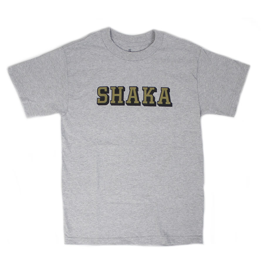 SHAKA STICS(シャカステック)/ Tシャツ 半袖 / GOLD SHAKA TEE - HEATHER GRAY / メンズ 【t79】