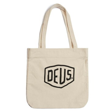 [正規品 無料ラッピング可]DEUS EX MACHINA ( デウスエクスマキナ ) / キャンバストートバッグ / CLASSIC TOTE - NATURAL / DMP77431 / 定番 ロゴ SHIELD コットンキャンバス 通勤 通学 海　 デウスエクスマキナのトートバッグ 【t79】