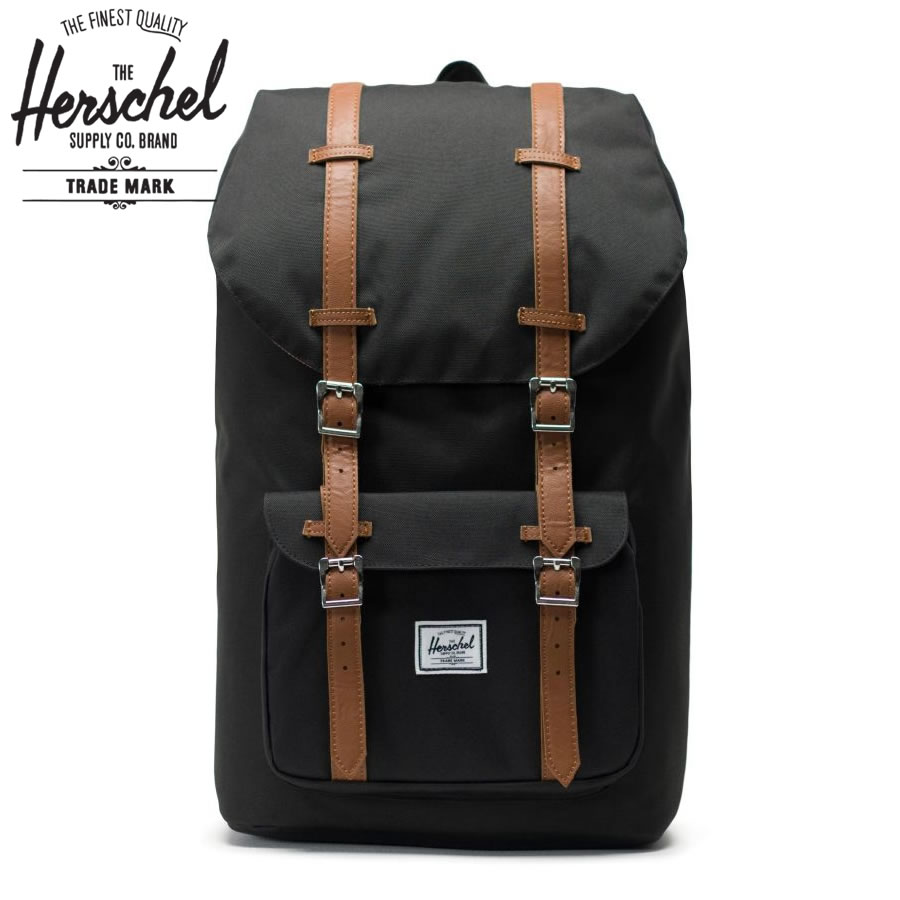 ハーシェルサプライ リュック メンズ [正規品 無料ギフトラッピング可] Herschel Supply ハーシェルサプライ バックパック / Little America リトルアメリカ /BLACK x TAN/25L/10014-00001/ 鞄 リュックサック ブラック メンズ レディース 人気 女性 大人 通学 通勤 マザーバッグ ママバッグ 送料無料 【t79】