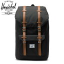 ハーシェルサプライ バッグ メンズ [正規品 無料ギフトラッピング可] Herschel Supply ハーシェルサプライ バックパック / Little America リトルアメリカ /BLACK x TAN/25L/10014-00001/ 鞄 リュックサック ブラック メンズ レディース 人気 女性 大人 通学 通勤 マザーバッグ ママバッグ 送料無料 【t79】