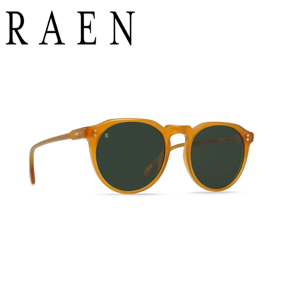 RAEN Optics レーン サングラス / REMMY 52 - HONEY x BOTTLE GREEN / 正規代理店/ 100U161REM-S091-52 / 送料無料 RAENのサングラス メンズ レディース UVカット かわいい 