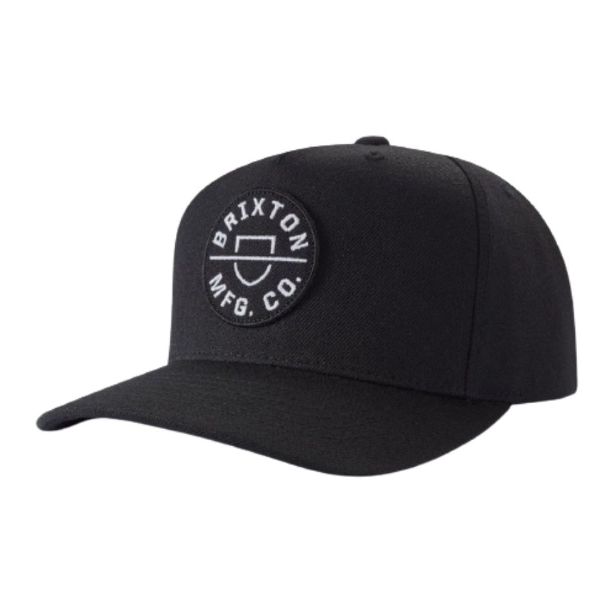 BRIXTON ( ブリクストン ) / スナップバック キャップ 帽子 / CREST C MP CAP - BLACK / 11001-BLACK / メンズ スケートボード スケボー アパレル サーフ ブランド カリフォルニア　アメカジ BRIXTONのキャップ 