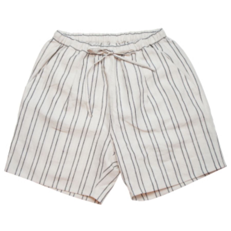 楽天タータスストアー大阪WAX（ワックス） / THE HARD MAN（ザハードマン） / イージーショーツ リネン素材 / LINEN STRIPE WIDE EASY SHORTS - NATURAL / WX-0142 / メンズ THM 【t79】