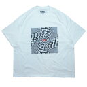 WAX(bNX) / THE HARD MAN(Un[h}) / TVc  / CHECKER TEE - WHITE / WX-0155 / Y THM yt79z