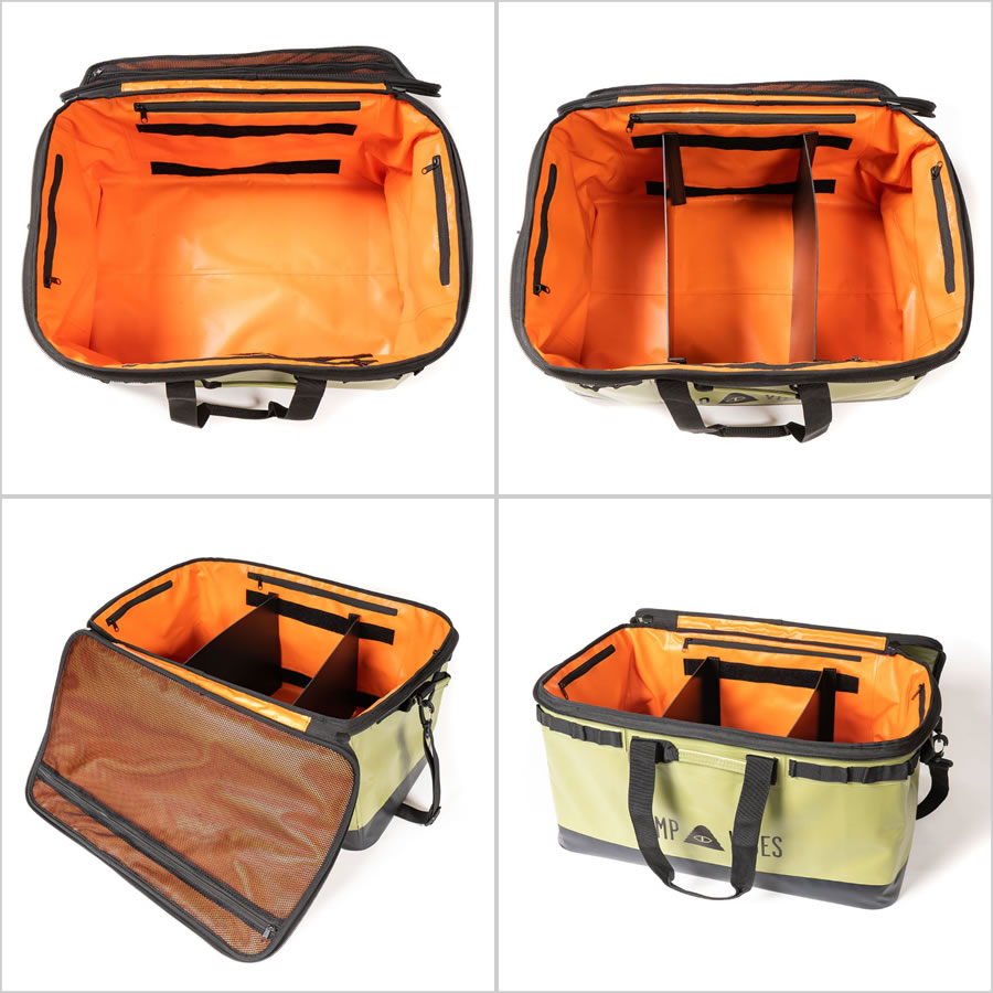 Poler Camping Stuff(ポーラー キャンピング スタッフ) / ソフトクーラーボックス ショルダーバッグ 大容量/ SOFT MULTI-CONTAINER - OLIVE x ORANGE / 保冷バッグ