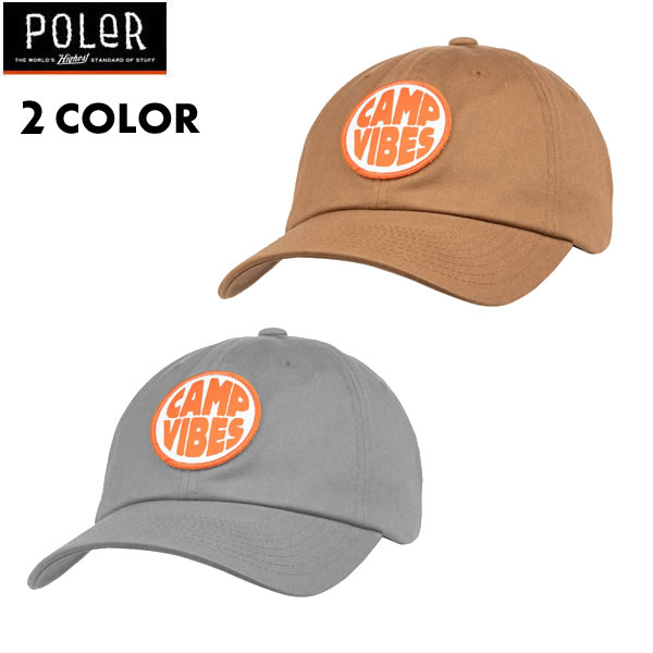 正規品 無料ラッピング可 Poler Camping Stuff(ポーラー キャンピング スタッフ) / キャップ 帽子 / CAMP VIBES PATCH DAD HAT - 2カラー / 21SS POLERのキャップ【t79】