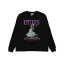 正規品 無料ラッピング可 DEUS EX MACHINA (デウスエクスマキナ) / 薄手トレーナー 厚手ロンT 長袖Tシャツ / BRAIN POWER LS TEE - PHANTOM BLACK / DMF211105A / メンズ ブラック ビッグシルエット ワイドシルエット サーフブランド ストリートブランド バイカー スカル