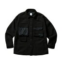 LIBERAIDERS(xC_[X) / E[ x ȃLeBO WPbg / QUILTED UTILITY SHIRT - BLACK / 721012103 / Y ubN  ~^[