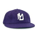 EBBETS FIELD FLANNELS(エベッツ) / 帽子 ベースボールキャップ ウール USA製 / MI TEE MONARCHS 1935 - PURPLE / メンズ