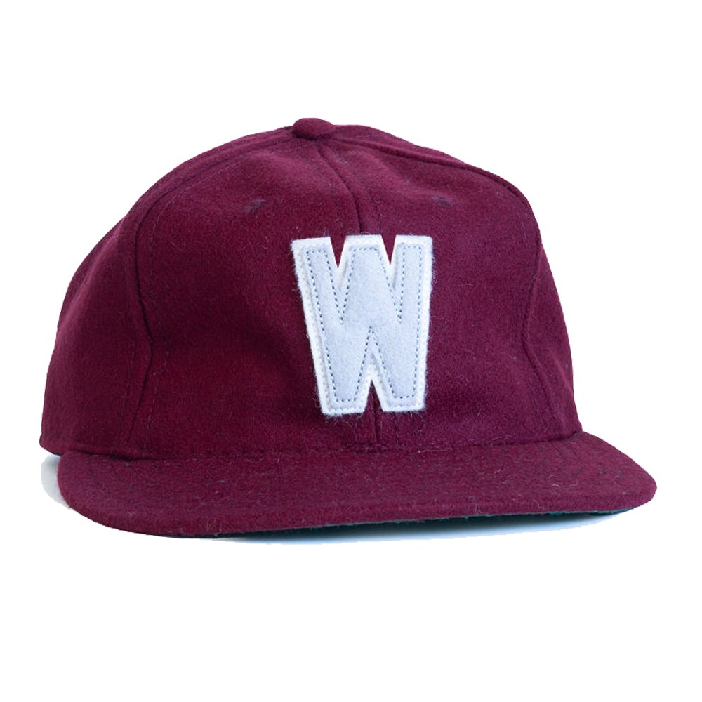 EBBETS FIELD FLANNELS(エベッツ) / 帽子 ベースボールキャップ ウール USA製 / WASHINGTON STATE UNIVERSITY 1956 - BURGUNDY / メンズ