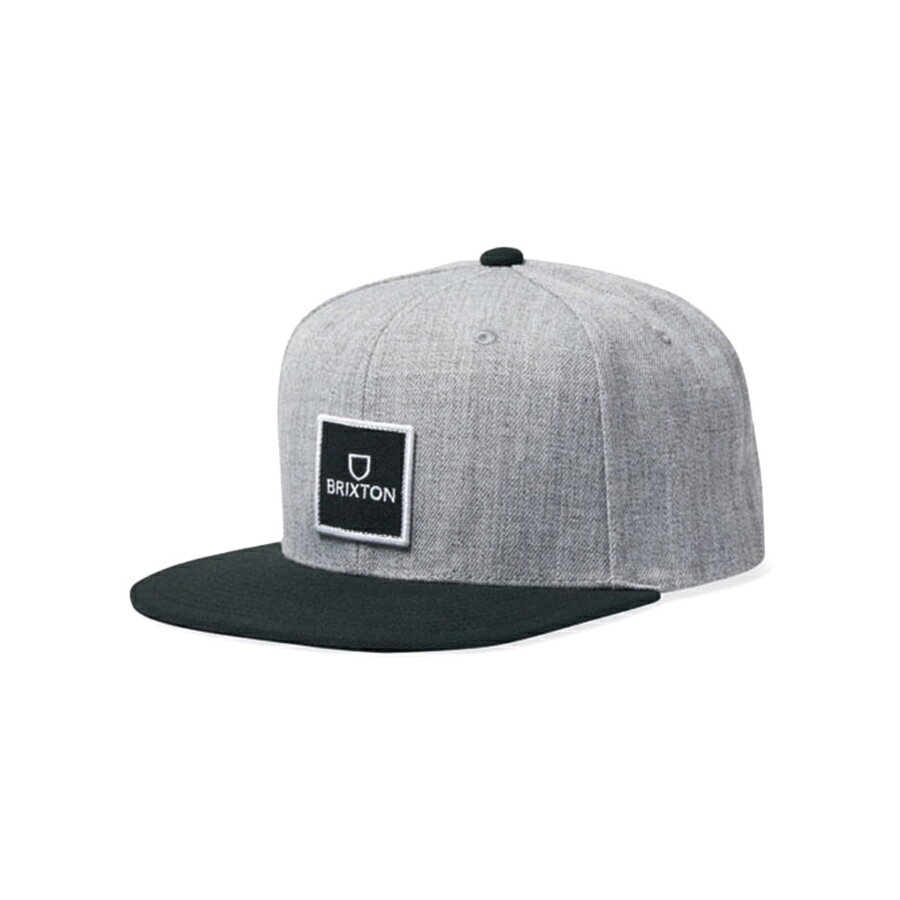 BRIXTON ( ブリクストン ) / スナップバック キャップ 帽子 / ALPHA SQUARE MP SNAPBACK - HEATHER GREY x BLACK / 11199-HTGBK / メンズ スケートボード スケボー アパレル サーフ ブランド カリフォルニア アメカジ BRIXTONのキャップ 【t79】