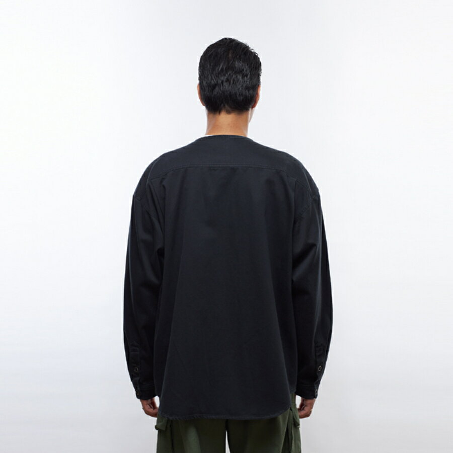 LIBERAIDERS(リベレイダース)/ノーカラmdash;シャツジャケット/UTILITYL/SSHIRTS-BLACK/711032201/メンズミリタリー