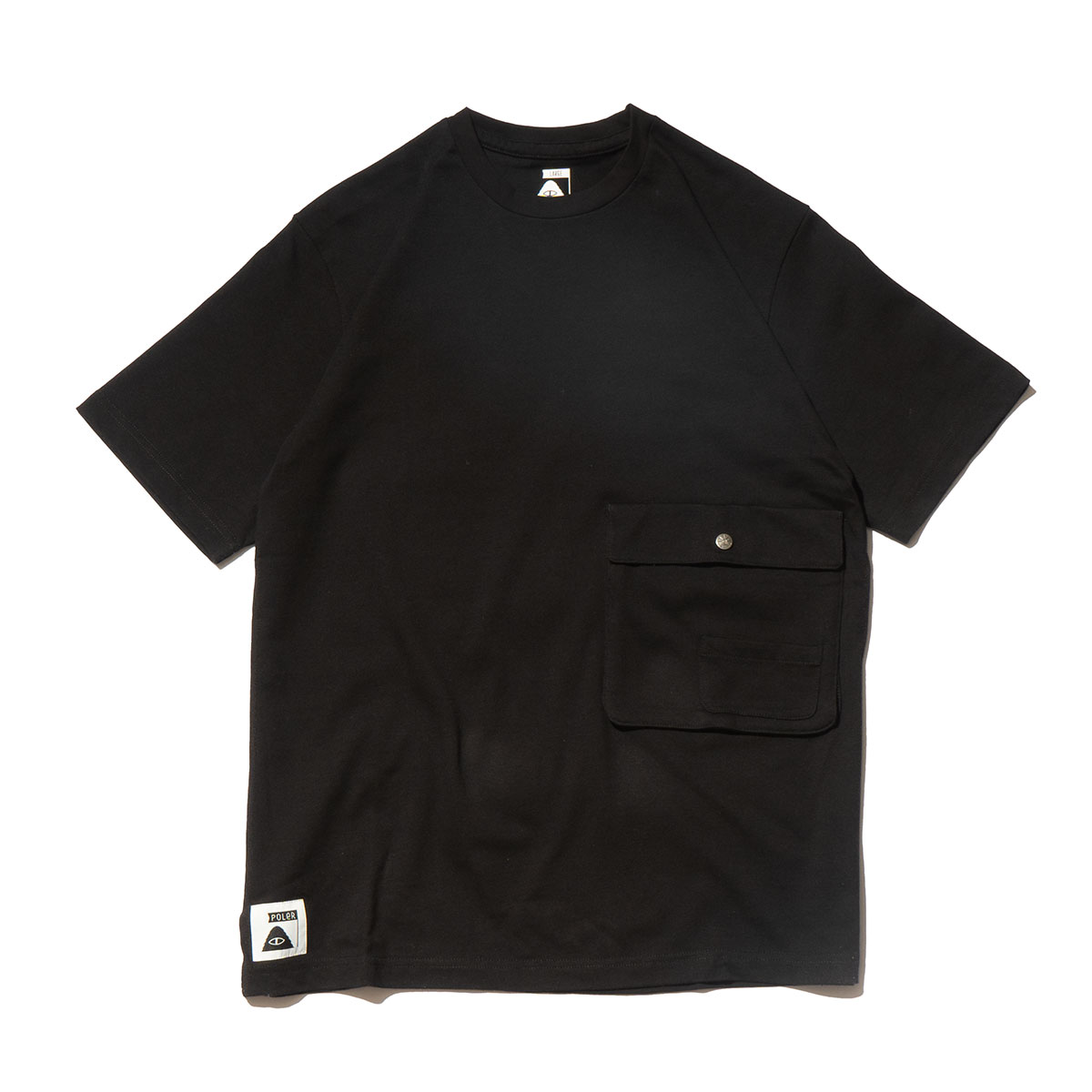 POLeR OUTDOOR STUFF(ポーラーアウトドアスタッフ) / 半袖 厚手 Tシャツ / MAX WEIGHT POCKET TEE - BLACK / メンズ / 22SS ロゴ 送料無料 ヘビーオンス オーバーサイズ