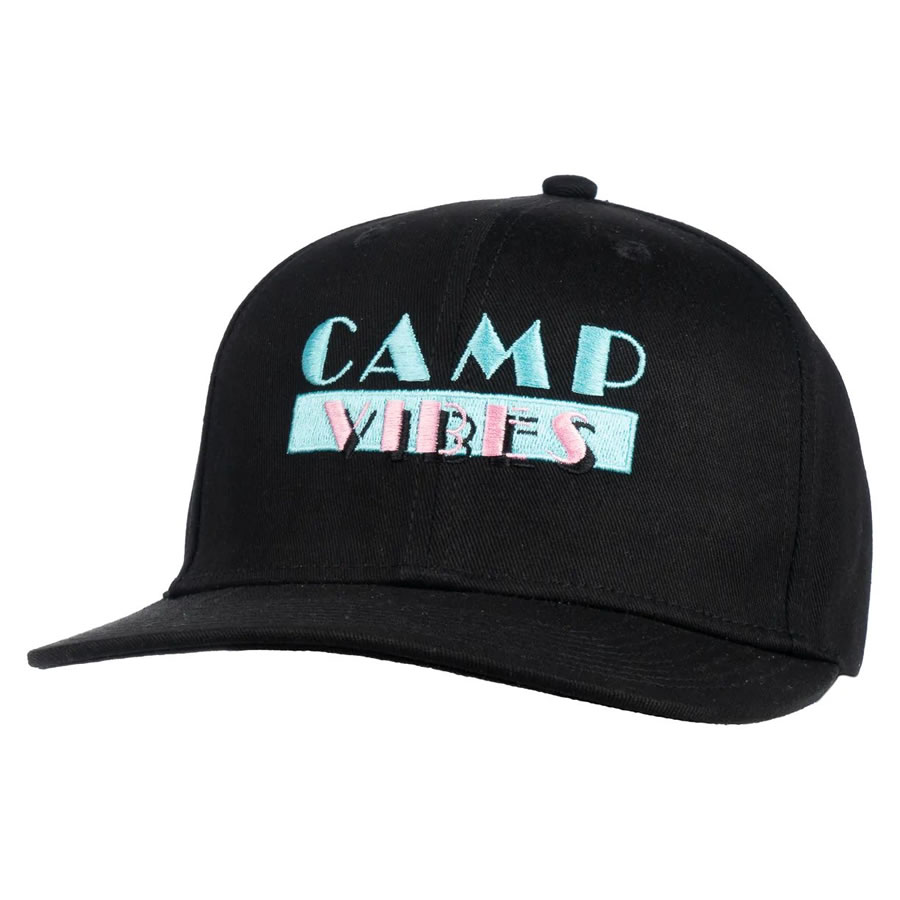 POLeR OUTDOOR STUFF(ポーラーアウトドアスタッフ) / スナップバックキャップ / POLeR VIBES HAT - BLACK / ブラック CAMP VIBES