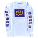 PLAY DESIGN プレイデザイン / P01 / 長袖Tシャツ ロンT / PLAY LS TEE - WHITE / 22AW0PYLS / メンズ ホワイト 白