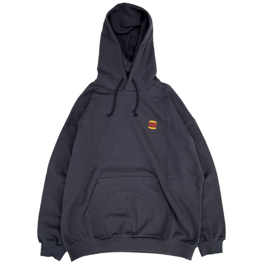 POLeR OUTDOOR STUFF (ポーラーアウトドアスタッフ) / スウェット プルオーバーパーカー / PL STEAMED HAMS HOOD - CHARCOAL GRAY / メンズ