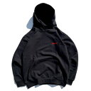 WAX(ワックス) / 裏起毛 スウェットプルオーバーパーカー / ORIGINAL HOODIE - BLACK / WX-0246 / 日本製 メンズ THM ブラック