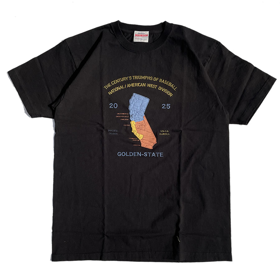 JHANKSON(ジャンクソン) / 半袖Tシャツ / CALL MAP TEE - BLACK / メンズ ブラック カリフォルニア