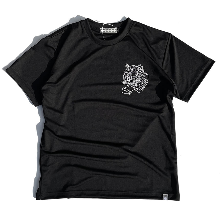 PLAY DESIGN プレイデザイン / P01 / 半袖ドライTシャツ / CC MESH TEE - BLACK / 23SS0CMTE / メンズ ブラック 吸水速乾 ラッシュガード