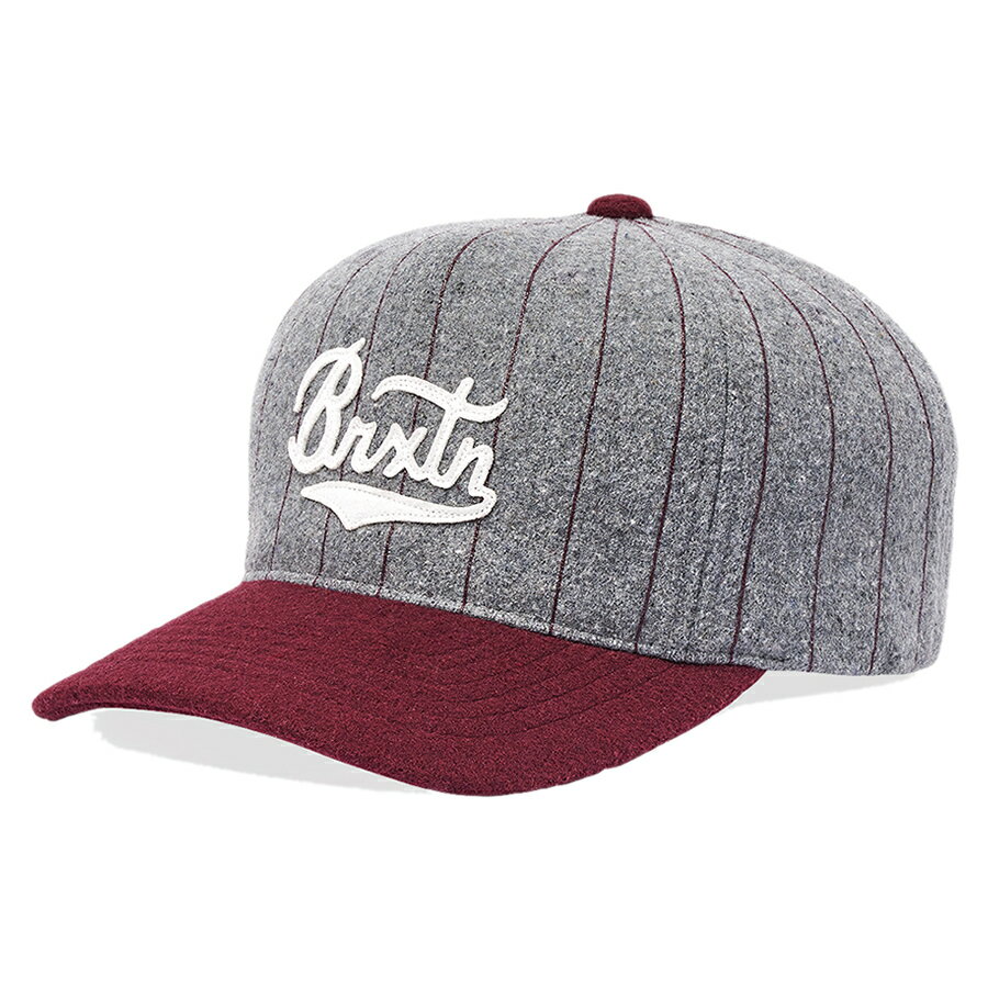 ブリクストン  帽子 メンズ BRIXTON (ブリクストン) / ベースボールキャップ 帽子 / BURT MP CAP - LIGHT HEATHER GREY x BURGUNDY / 11340 - LHGBU / メンズ 23SS