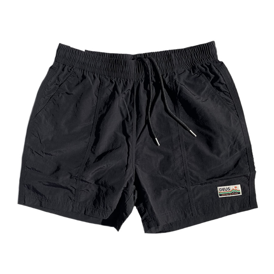 DEUS EX MACHINA ( デウスエクスマキナ ) / 水陸両用 街履きボードショーツ / GLIDE SWIM SHORT - BLACK / DMS222654A / メンズ 水着 海パン ブラック 黒 サーフトランクス ハーフパンツ ショートパンツ