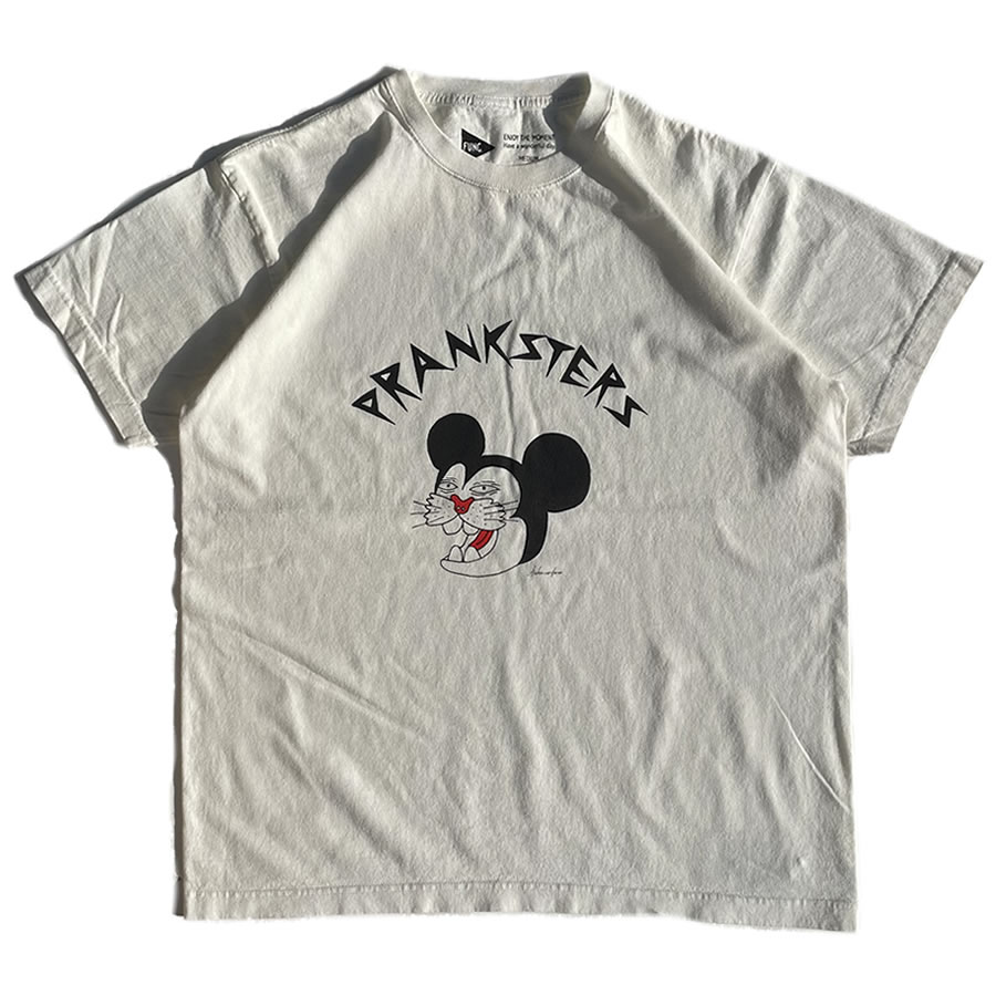 FUNG(ファング)/ 半袖 Tシャツ / PRANKSTERS PIGMENT TEE - NATURAL / メンズ ナチュラルホワイト