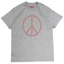 WAX(bNX) / TVc / PEACE SS TEE - GRAY / WX-0285 / Y THM O[