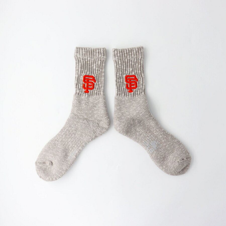 ROSTER SOX(ロスターソックス) x MLB / 靴下 クルーソックス / 3D MLB SOCKS - GRAY / MLB-128-SF / メンズ