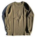 WAX(ワックス) / ロンT 厚手 長袖Tシャツ / BLUCO x WAX THERMAL - KHAKI / WXB-004 / メンズ THM カーキ