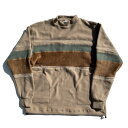 BURLAP OUTFITTER(バーラップアウトフィッター) / フリースクルーネック / RUGBY STRIPE FLEECE TOP - TAN / B...