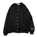 PACIFIC STANDARD TIME / 裏起毛スウェットカーディガン / STANDARD SNAP CREW - BLACK x BLACK / メンズ/ パシフィックスタンダードタイム PST ブラック 黒 スウェット スナップクルー 無地