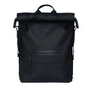 RAINS iCYj / obO h obNpbN bNTbN / BUCKLE ROLLTOP RUCKSACK - BLACK / 55229-1-01372 01  ubN