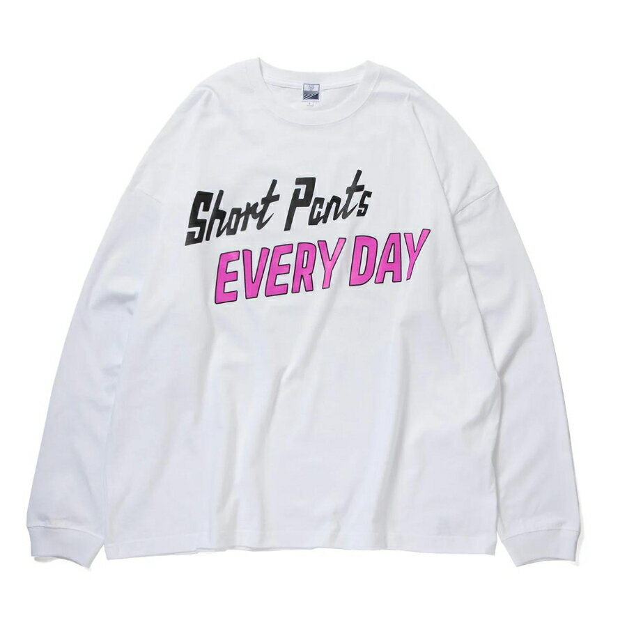 SHORT PANTS EVERY DAY (ショートパンツエブリデイ) / 長袖 Tシャツ / LEGEND SIGN 001 - WHITE × PURPLE / SPED-0067 / メンズ