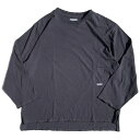 WAX(ワックス) / ロンT 長袖Tシャツ / BAGGIES LONG TEE - CHARCOAL / WX-0348 / メンズ THM チャコール