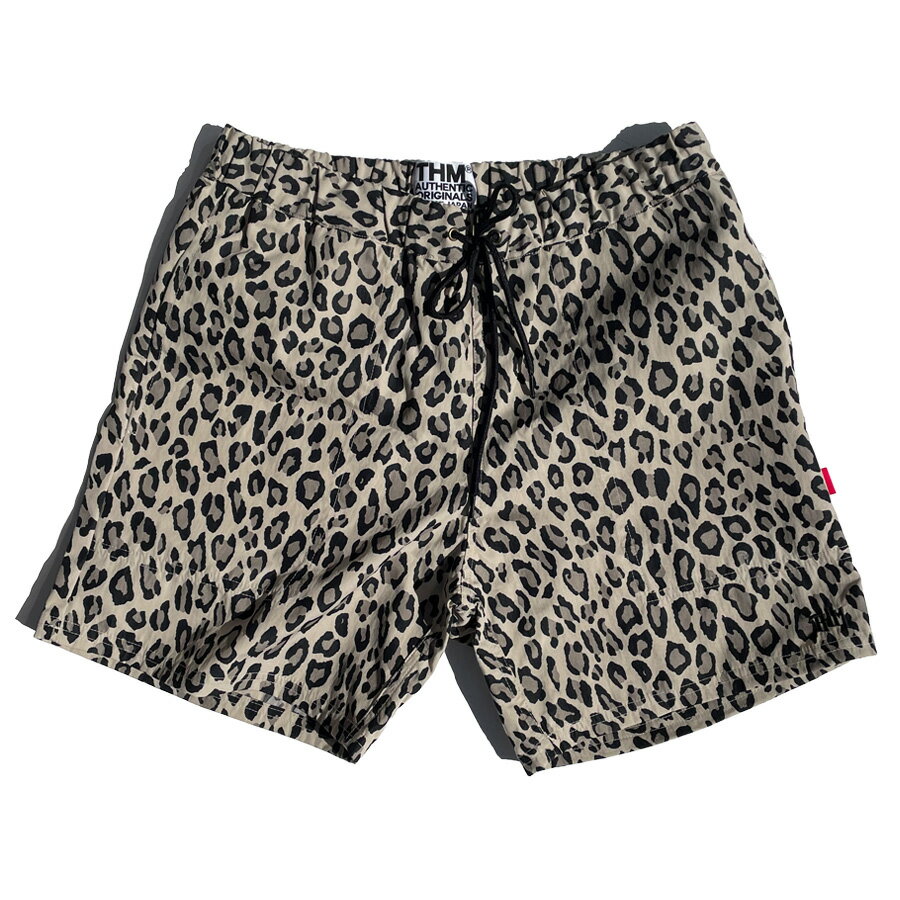 THE HARD MAN(Un[h})/ {[hV[c Cp / Leopard easy shorts - BEIGE / THM-0669 / Y