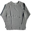 WAX(ワックス) / 厚手サーマル ロンT 長袖Tシャツ / Loose fit thermal - GREY / WX-0405 / メンズ THM 日本製(4)