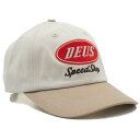 DEUS EX MACHINA ( デウスエクスマキナ ) / キャップ 帽子 / SPEEDSHOP CAP - DIRTY WHITE / DMP257950 / メンズ ホワイト ベージュ 白 ロゴ 刺繍 シンプル