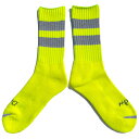 ROSTER SOX(ロスターソックス) / 靴下 クルーソックス ライン / 96 SLOW DOWN - YELLOW / RS-418 / メンズ レディ...